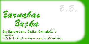 barnabas bajka business card